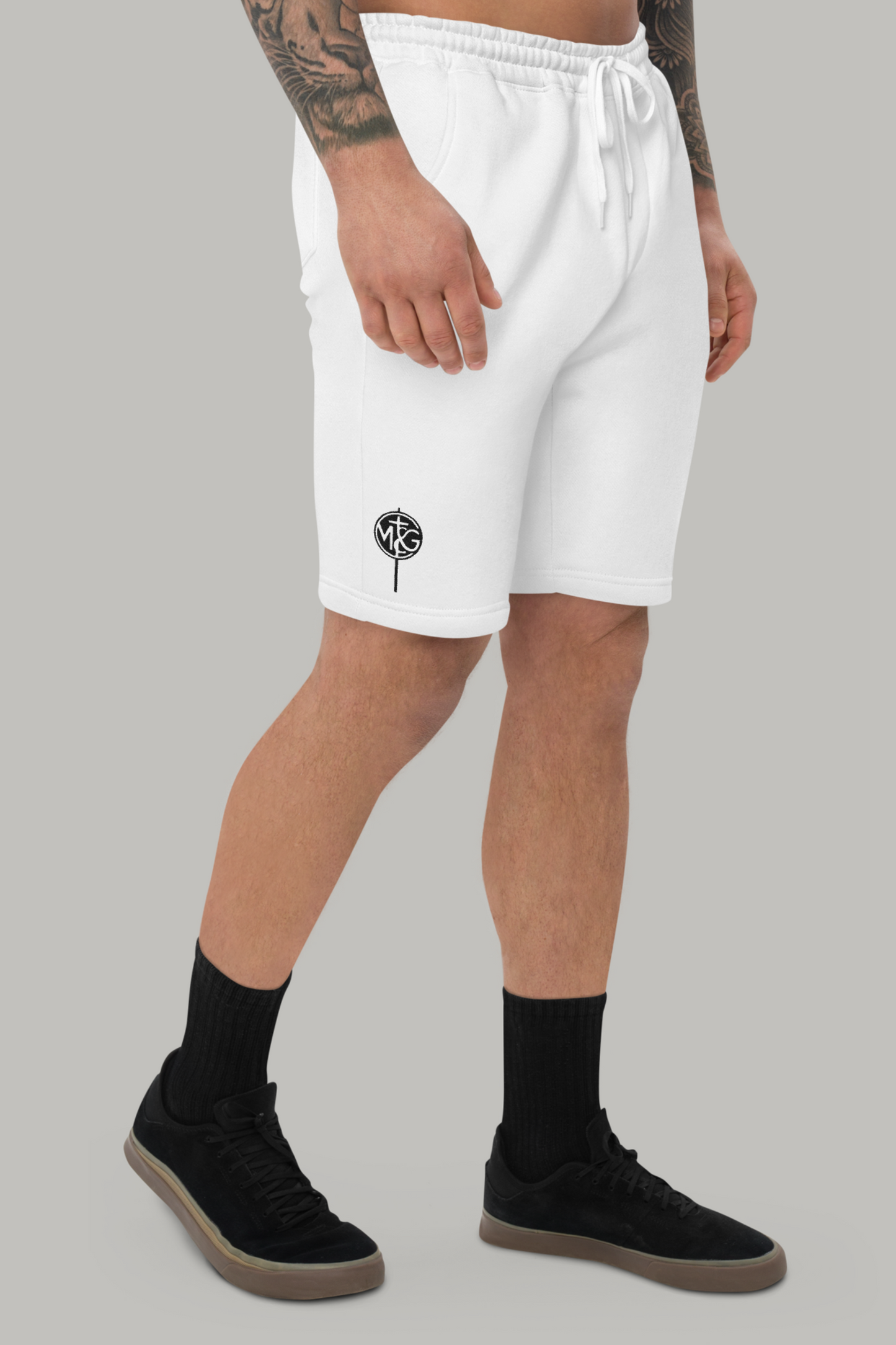 Dear God I Men's Fleece Shorts