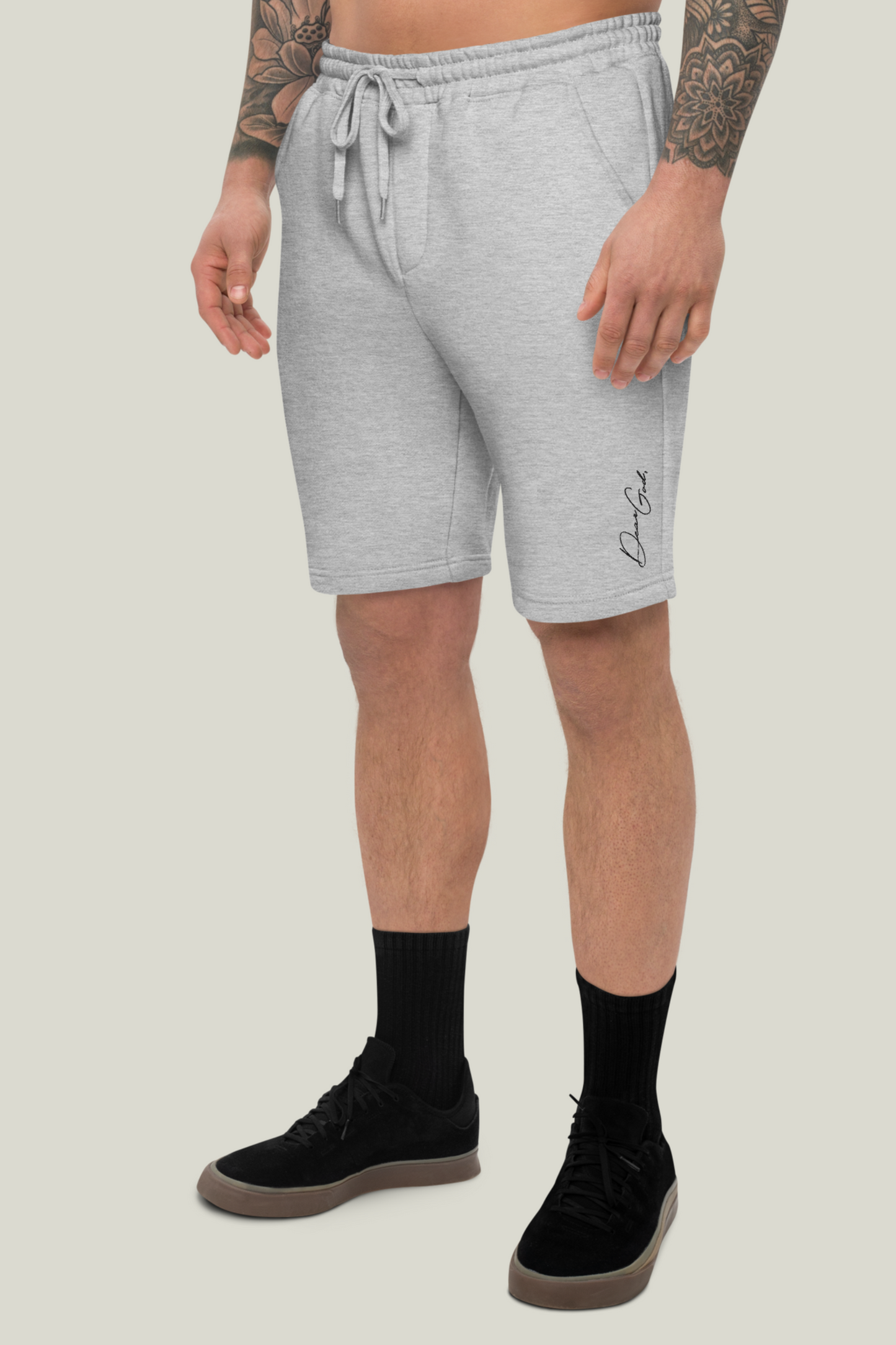 Dear God I Men's Fleece Shorts