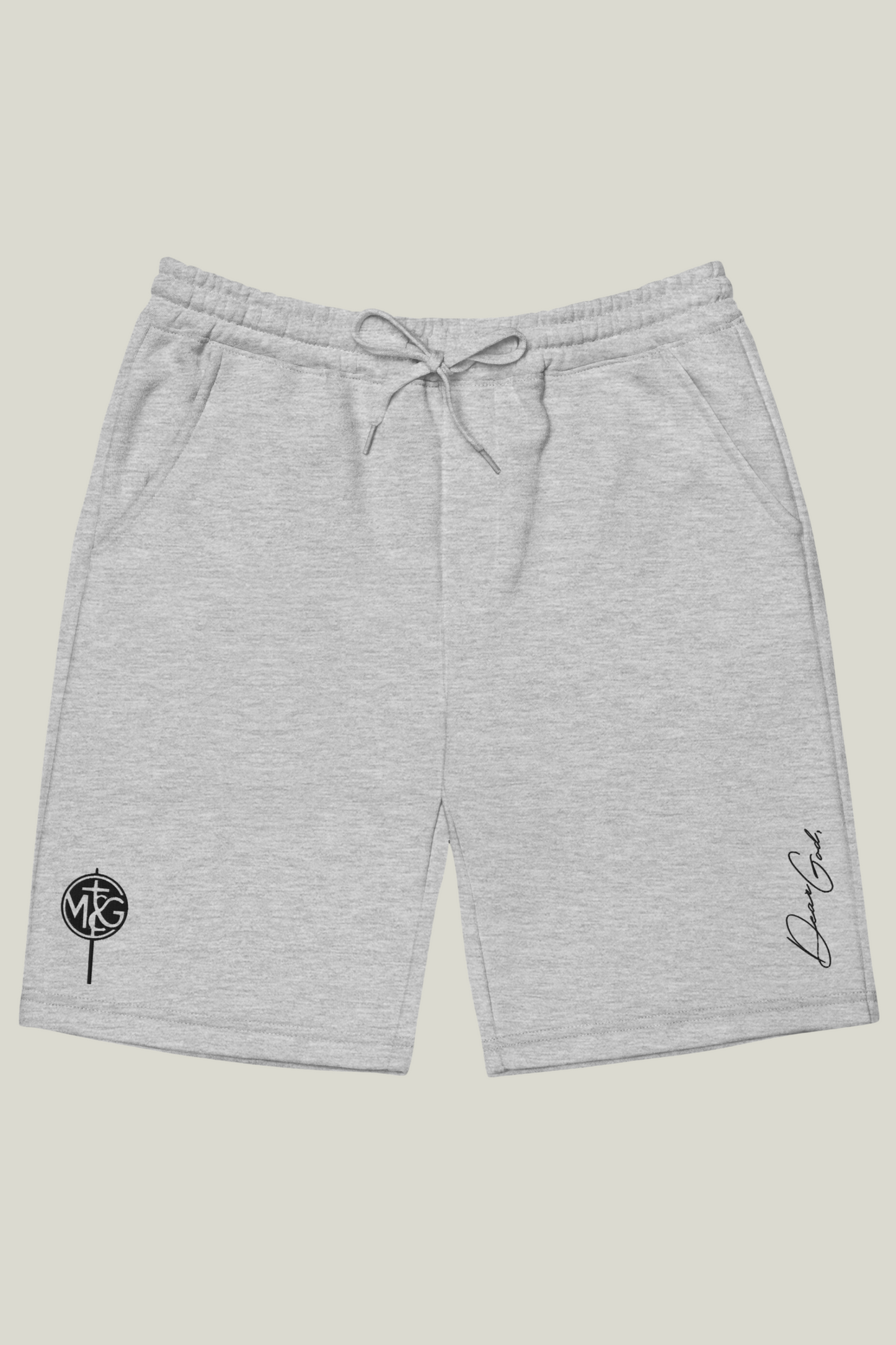 Dear God I Men's Fleece Shorts